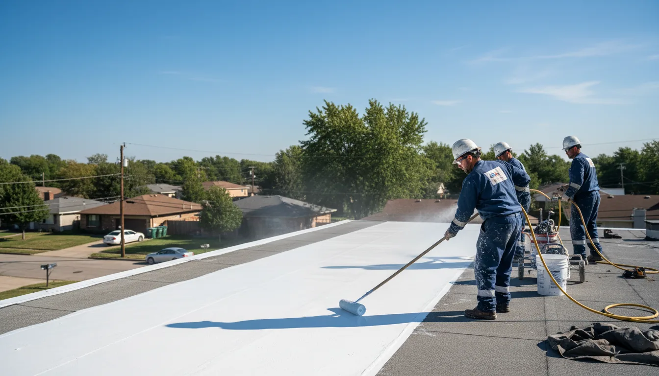 Commercial roof coating in Francitas, TX near me